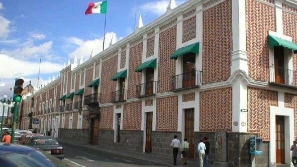 メキシコのプエブラ市中心部