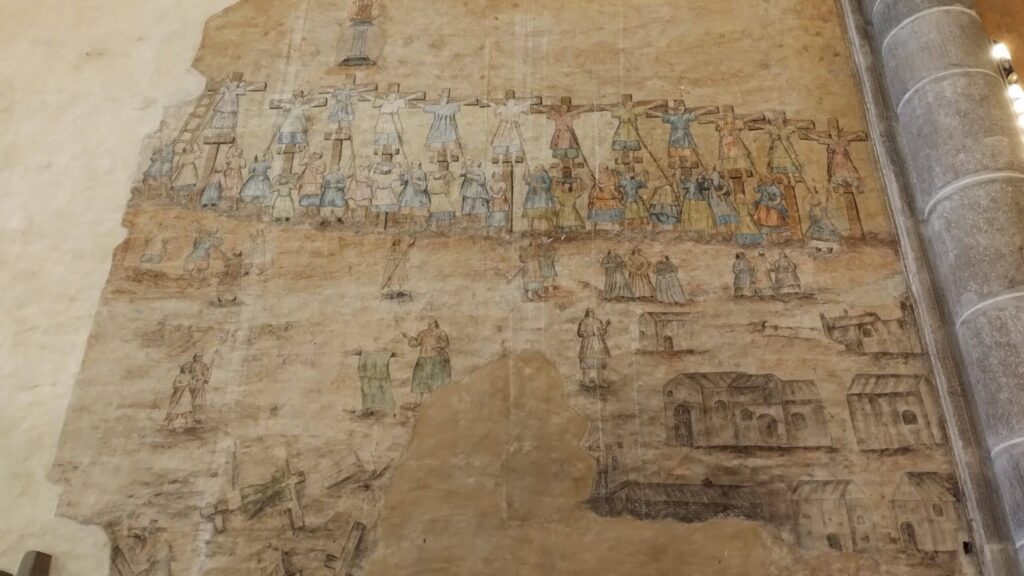 メキシコのクエルナバカの教会にある壁画