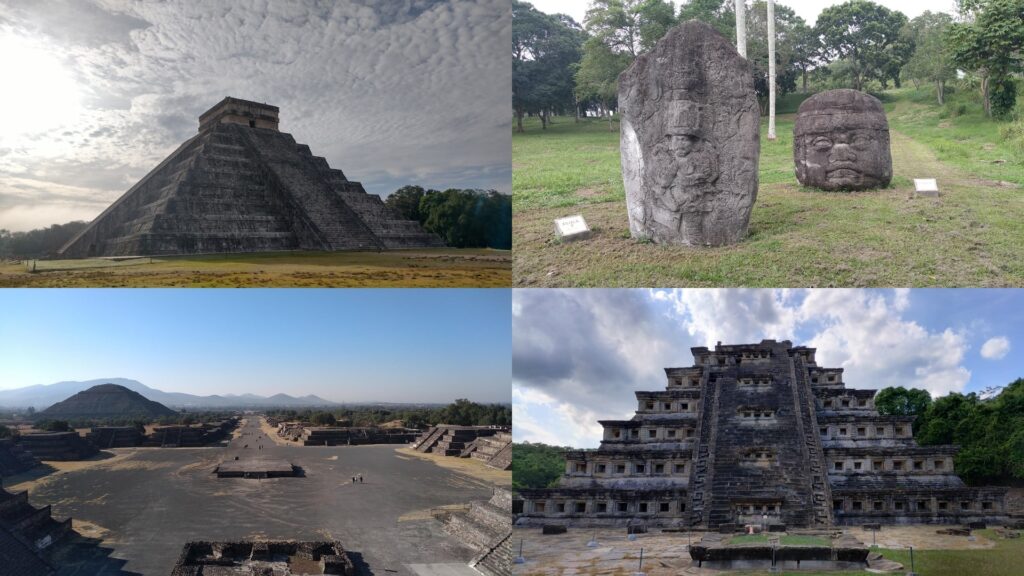 メキシコの遺跡の写真4枚